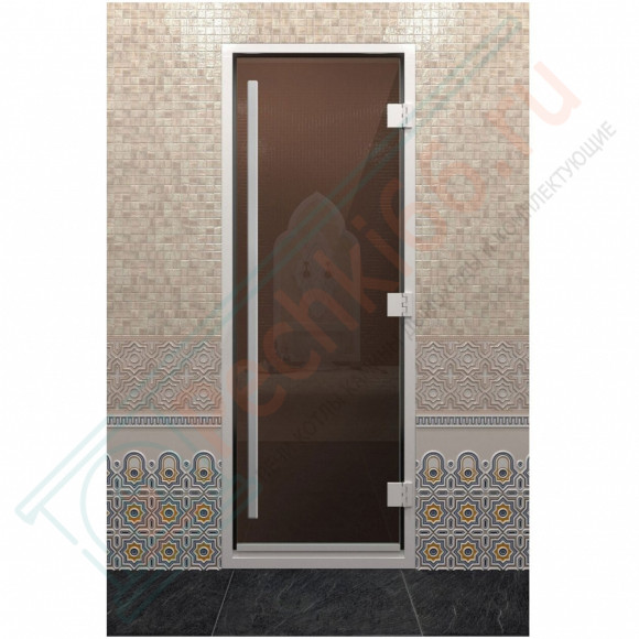 Стеклянная дверь DoorWood «Хамам Престиж Бронза» 190х80 см в Кургане