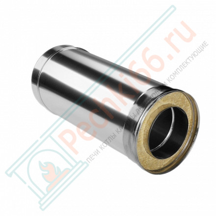 Сэндвич труба для дымохода L=500 (НЕРЖ-321/0,8-НЕРЖ-439/0,5) d-250/330 (Дымок-Lux)