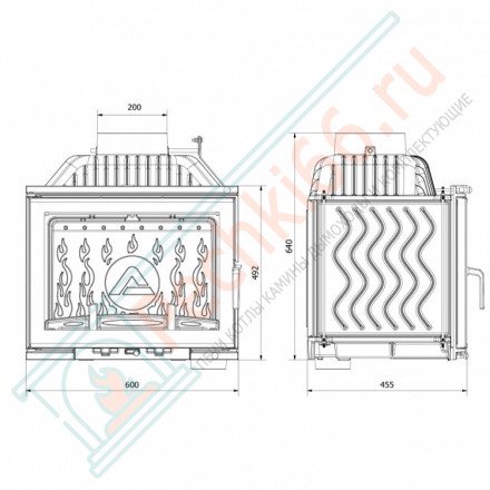 Каминная топка W17 Dekor Eko 12.3 kW (Kaw-Met)