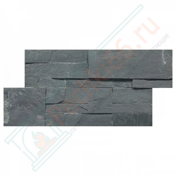 Плитка из камня Сланец чёрный 350 x 180 x 10-20 мм (0.378 м2 / 6 шт) в Кургане