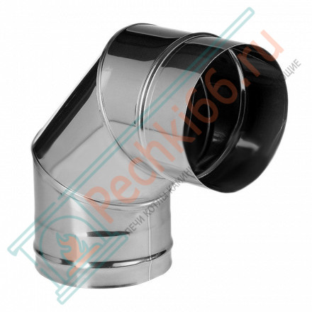 Отвод 90° без изол (НЕРЖ-321/0,5) d-150 (Дымок-Lux)