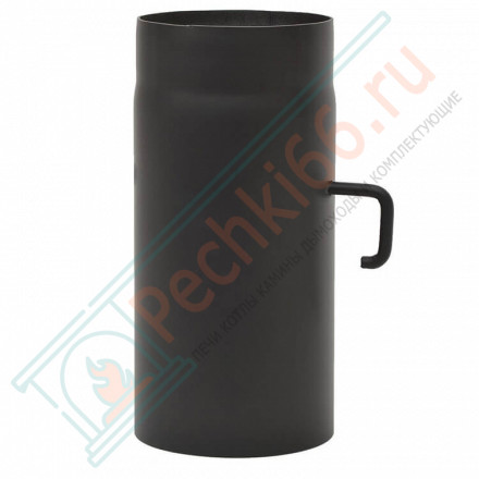 Труба L=300 с задвижкой d-150, черная (EdilKamin)