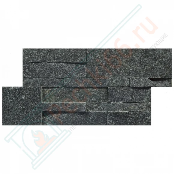 Плитка из камня Кварцит чёрный 350 x 180 x 10-20 мм (0.378 м2 / 6 шт) в Кургане