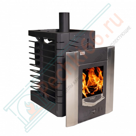 Печь для бани № 07МСП с парогенератором и с сеткой для камней