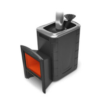 Банная печь T.M.F Гейзер 2014 Inox Витра ЗК антрацит