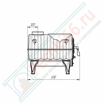 Отопительно-варочная печь Тайга PRO (ProMetall)