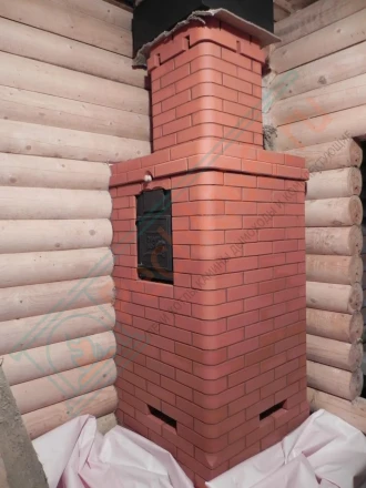 Печь для бани №06-ГТ 60 на газу (усиленная) (Тройка) до 36 м3