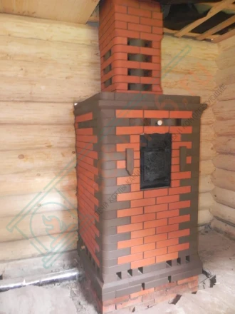 Печь для бани №06-ГТ 60 на газу (усиленная) (Тройка) до 36 м3