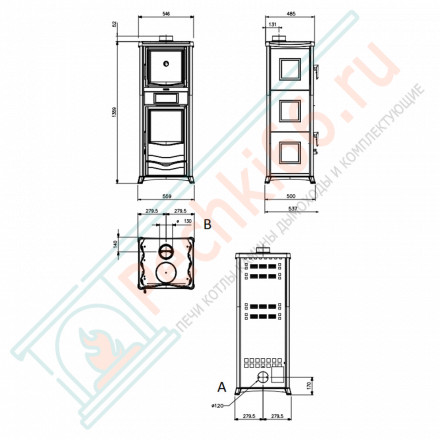Печь с варочной поверхностью TermoRossella Plus Forno D.S.A, цвет бежевый (La Nordica)