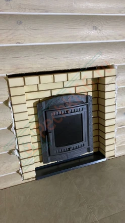 Печь банная ProMetall Атмосфера L, в ламелях "Окаменевшее дерево" под ключ (монтаж 04.2023)