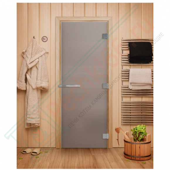 Дверь для бани и сауны Эталон, сатин, 200х80 см (по коробке) (DoorWood) в Кургане