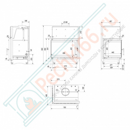Стальная топка ZUZIA/PW/BL/15/BS/W/DECO (Kratki)