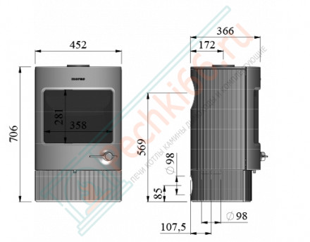 Чугунная печь-камин Morsø 2840 (Morso)