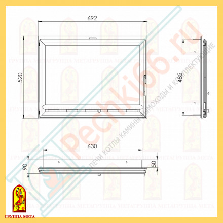 Дверка для камина ОПТИМА 701 (Мета)