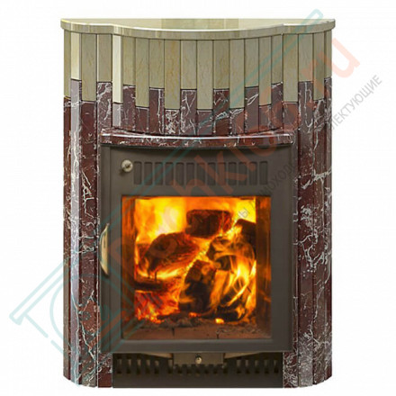 Портал для печи (Макси) серии 'Ламель' - Сильвия Оро + Россо Ливанте (Feringer)