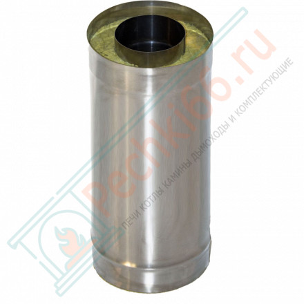 Сэндвич труба для дымохода L=0.5 м (НЕРЖ-439/1,0-НЕРЖ-439/0,5) d-160/220 (УМК)