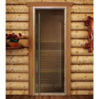 Стеклянная дверь Престиж Flash Royal, бронза прозрачная, 2000х800 (DoorWood)