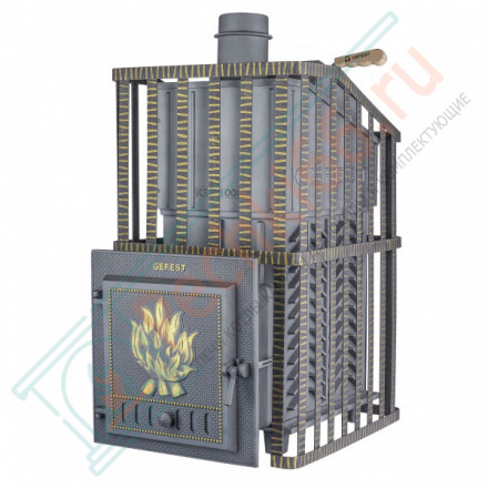 Чугунная печь для бани Гефест GFS-ЗК 30 Ураган (ТехноЛит)