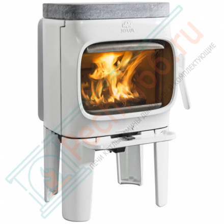 Чугунная печь-камин F 105 R LL WHE, стеатит (Jotul)