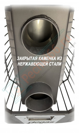 Печь для бани Пегас-26 сетка, дверца со стеклом, закрытая каменка (Pegas)