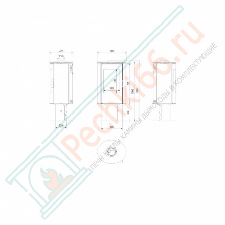 Печь-камин KOZA AB/S/N/DR (Kratki)