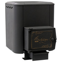 Чугунная банная печь Сибирь-15, конвекционная, с чугунной дверцей (НМК)