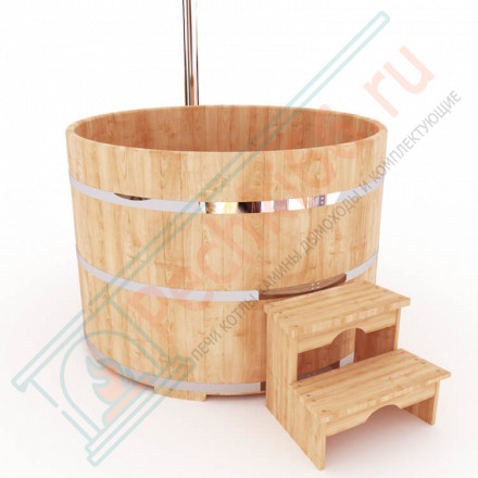 Японская баня Фурако круглая с внешней печкой 200х200х120 (НКЗ)
