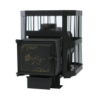 Чугунная печь для бани Сибирь-15, с чугунной дверцей (НМК)