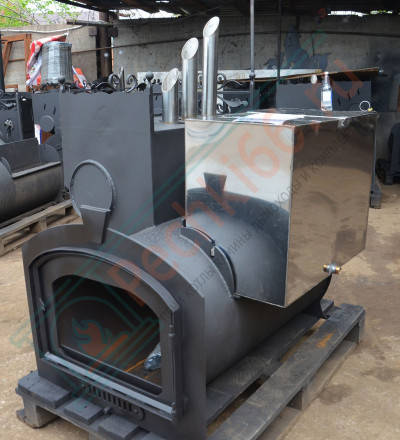 Печь для бани Горыныч 3 (ЗК) со стеклом, под бак 100 л (ТермоСфера)