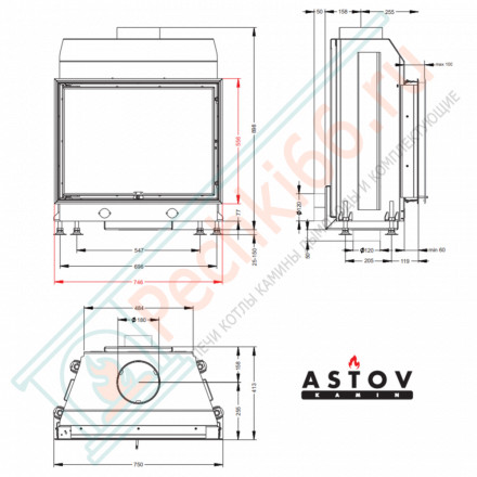 Каминная топка М 700 (Астов)