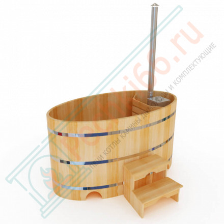 Японская баня Фурако овальная с внутренней печкой 120х180х120 (НКЗ)