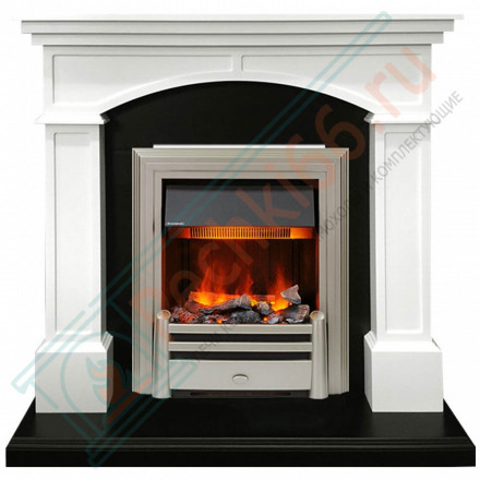 Каминокомплект Langford - Белый с черным с электрическим очагом Chesford