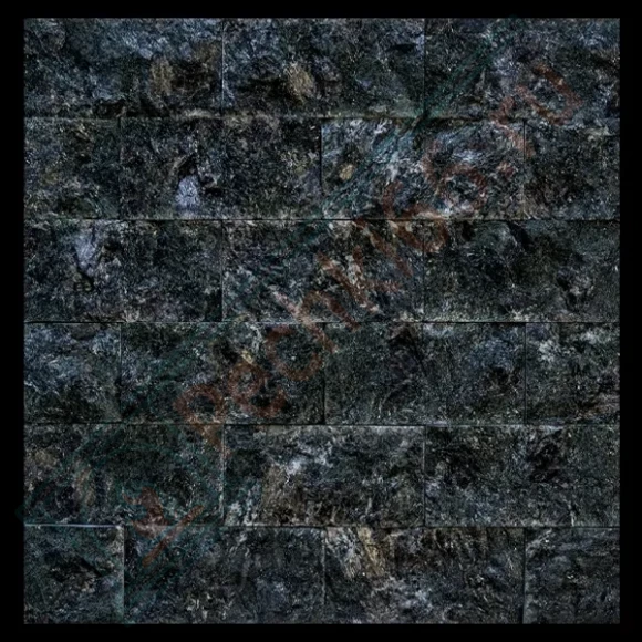 Плитка рваный камень "Серпентенит" 100х50х25мм, упаковка  90 шт / 0,42 м2 в Кургане