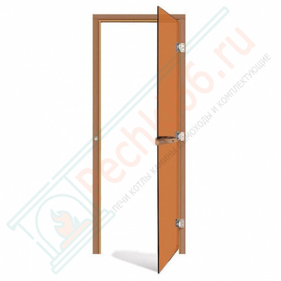 Дверь стеклянная для сауны и бани, бронза, коробка кедр 1900х700 (Sawo) 730-3SGD в Кургане
