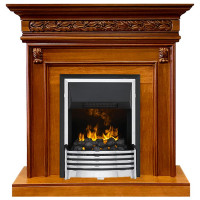 Каминокомплект Valletta - Орех с очагом Flagstaff