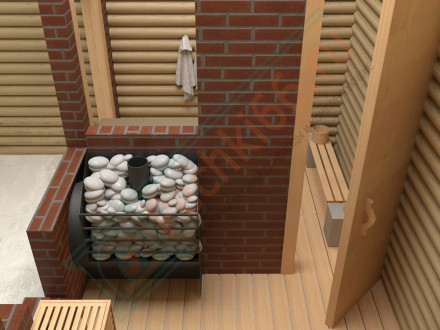 Печи для бани на 3 помещения CАБАНТУЙ 3D 16 C