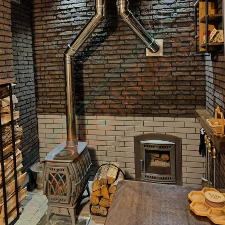 Чугунная печь Бахта, черная (ProMetall)