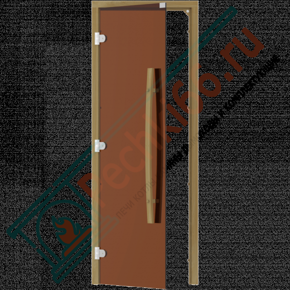 Дверь стеклянная для бани и сауны, бронза, коробка кедр 1900х700 (Sawo) 741-3SGD в Кургане