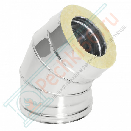 Отвод Термо OT-Р 45° с хомутом (316-0.8/304-0.5) d-150/250 (ТиС Промо)