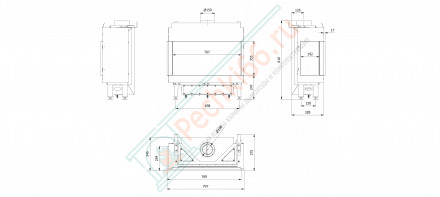 Газовый камин LEO/L/70/G31/37MBAR (баллонный газ) (Kratki)
