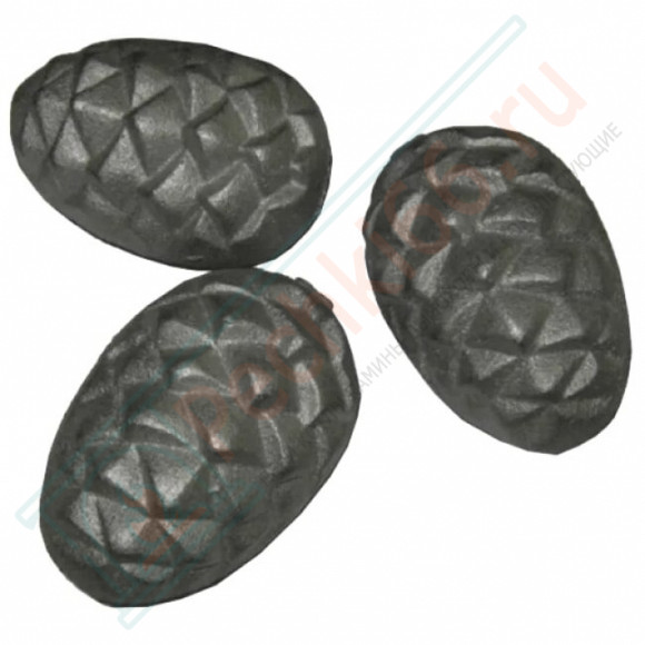 Камень чугунный для бани "Кедровая шишка" (Ø68х98мм), 5 шт, 7,2 кг в Кургане