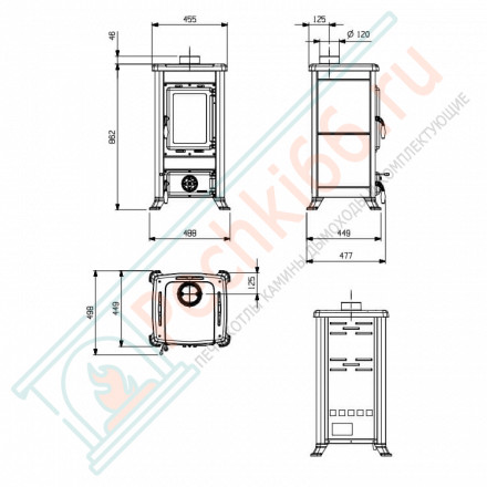Печь-камин Fulvia Liberty натуральный камень (La Nordica)