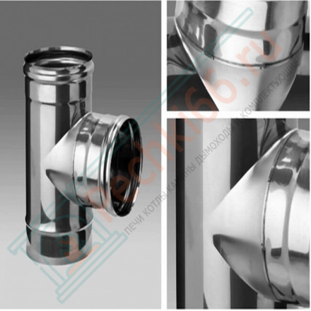 Сэндвич тройник 90° (НЕРЖ-430/0,5-НЕРЖ-430/0,5) d-115/200 (Ferrum GS)