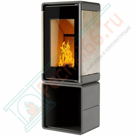 Печь-камин КУБ ПК 4581 камень на дровнике (Астов)