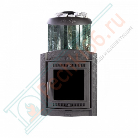 Печь для бани Атмосфера XL+, усиленная каменка, ламели "Змеевик" (ProMetall)