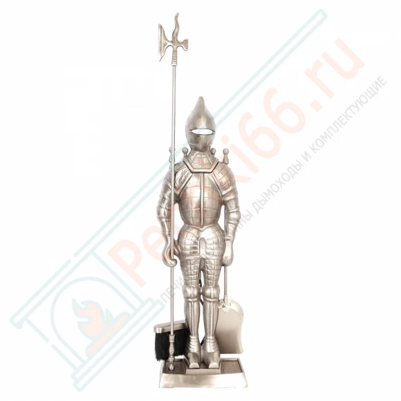 Набор каминный D98051AS Рыцарь большой (4 предмета, 110 см, серебро), на подставке в Кургане