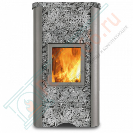 Печь-камин Карелочка серпентинит антик премиум, с плитой (TalkoRus)