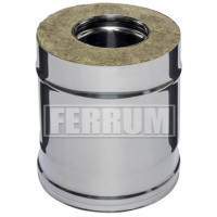 Сэндвич труба для дымохода L=0,25м (НЕРЖ-430/0,5-НЕРЖ-430/0,5) d-150/210 (Ferrum GS)