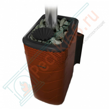 Печь для бани Гейзер XXL 2017 Inox Витра ЗК терракота (T.M.F) до 24 м3