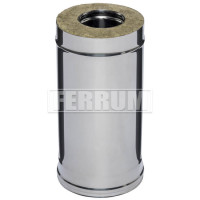 Сэндвич труба для дымохода L=0,5м (НЕРЖ-430/0,5-ОЦИНК/0,5) d-150/210 (Ferrum GS-Z)